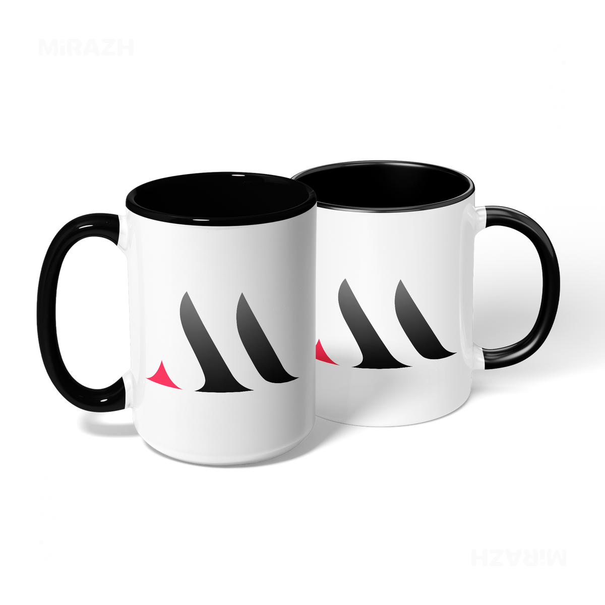MiRAZHMark Ceramic Mug 08 White Black