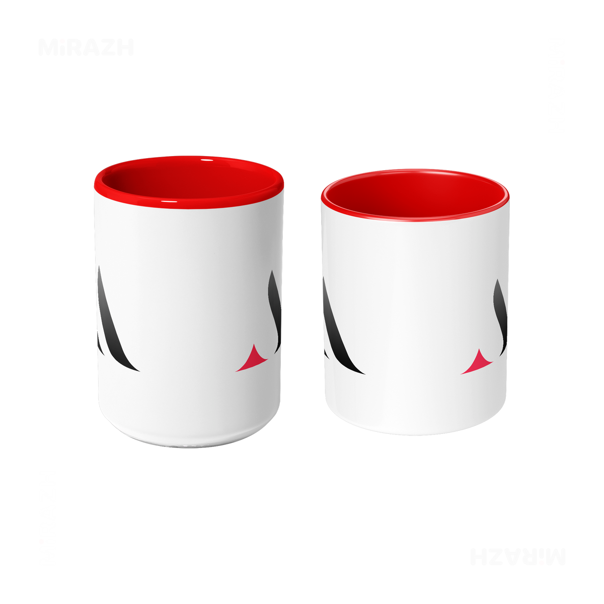 MiRAZHMark Ceramic Mug 09 White Red