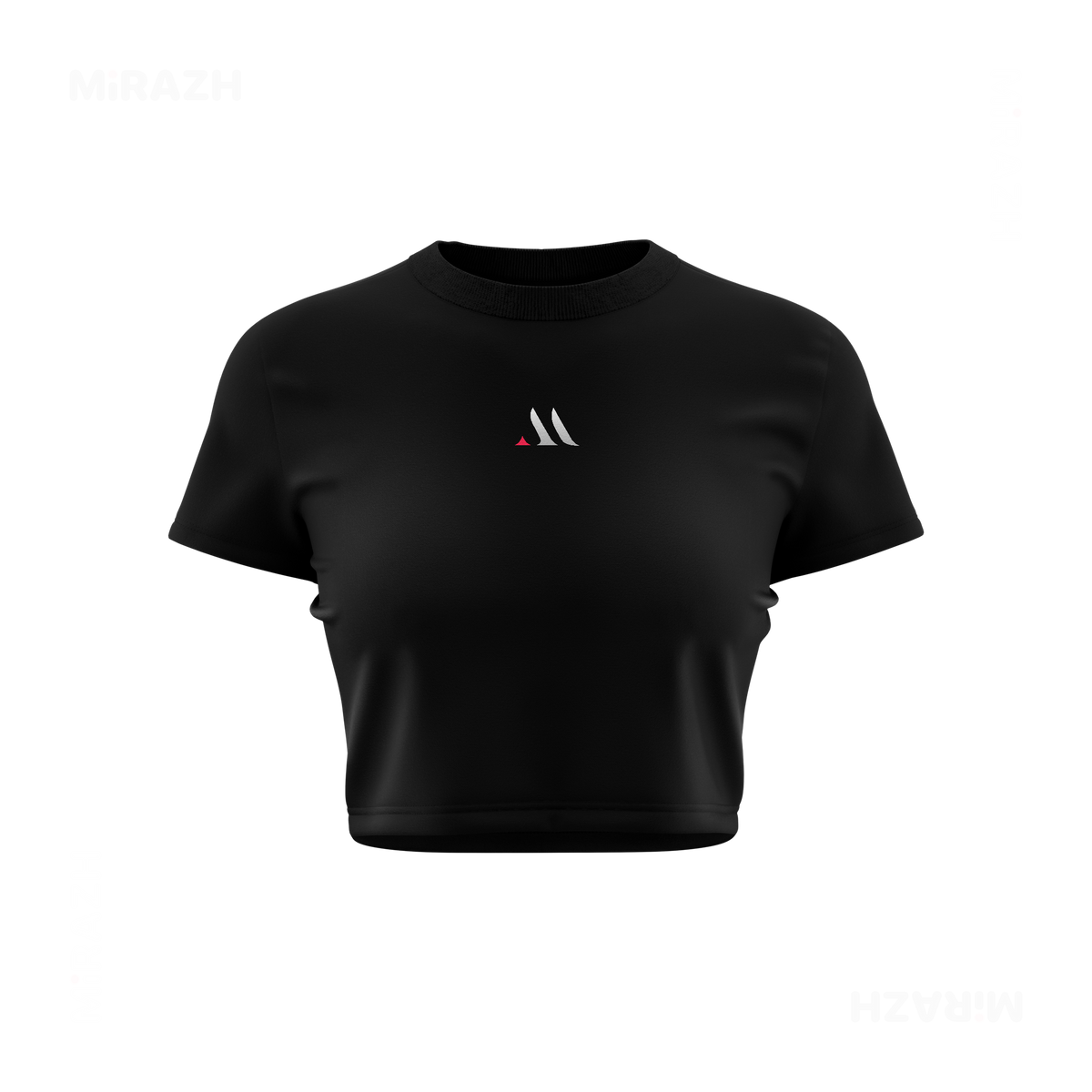 MiRAZHMark Fitted Crop Top 01 Black