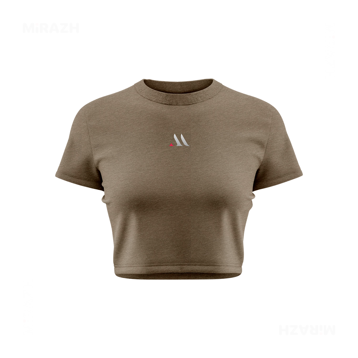 MiRAZHMark Fitted Crop Top 01 Heather Olive