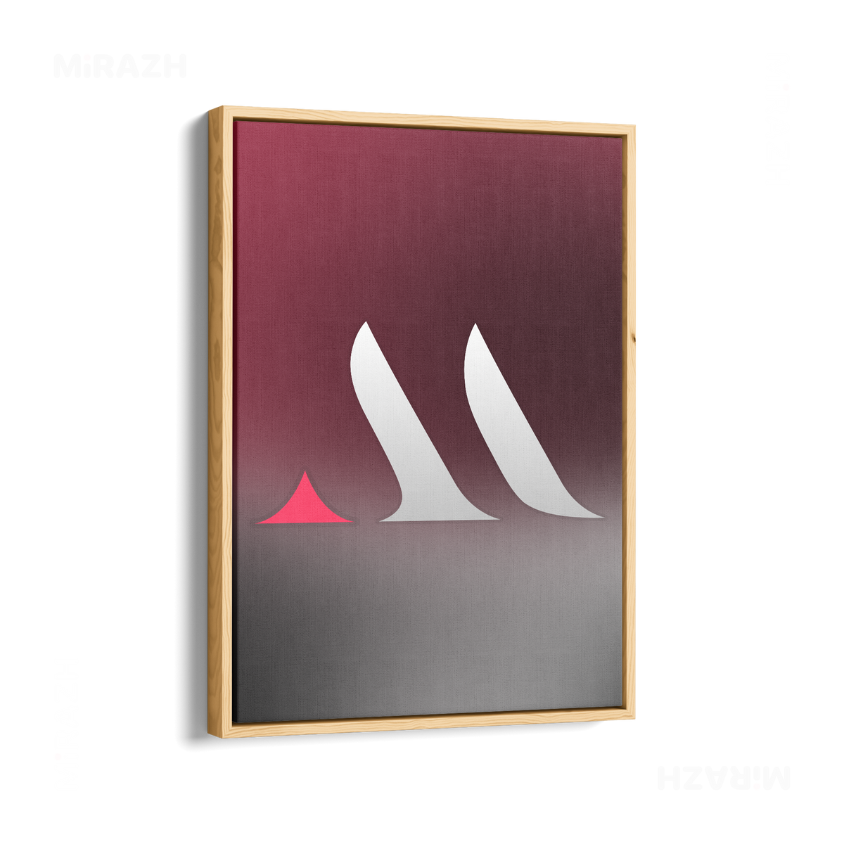 MiRAZHMark Framed Canvas 01 Natural Wood