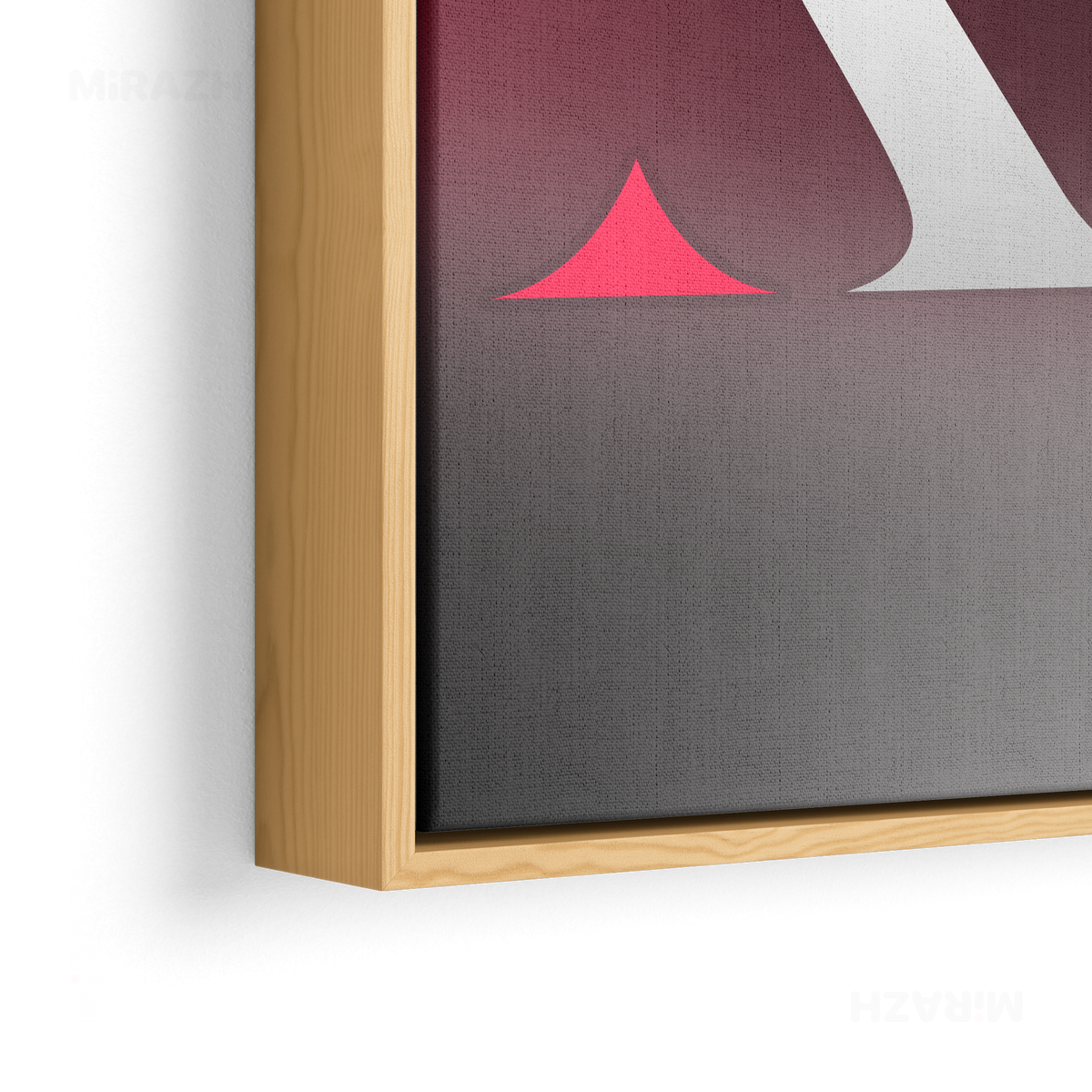 MiRAZHMark Framed Canvas 02 Natural Wood