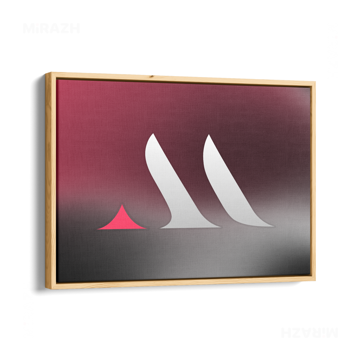 MiRAZHMark Framed Canvas 03 Natural Wood