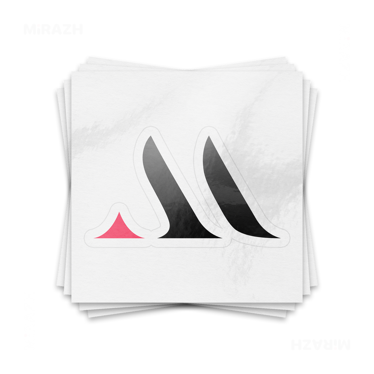 MiRAZHMark Kiss Cut Sticker 01 White