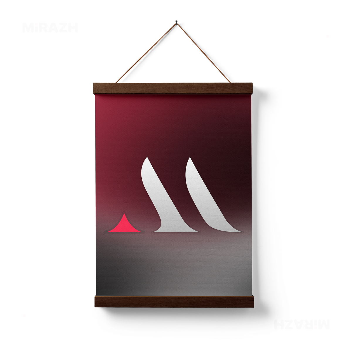 MiRAZHMark Magnetic Hanger Poster 01 Dark Wood