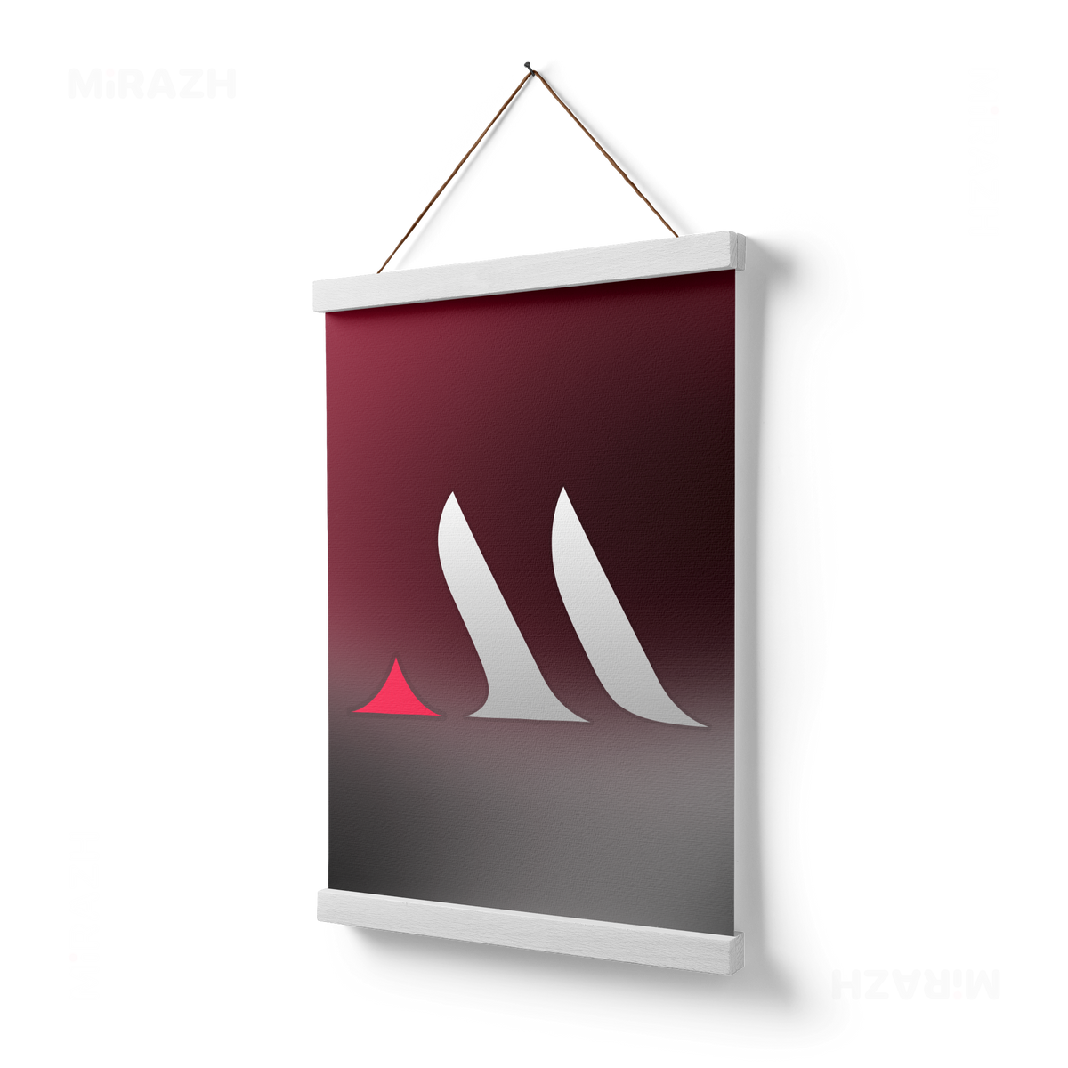 MiRAZHMark Magnetic Hanger Poster 03 White Wood