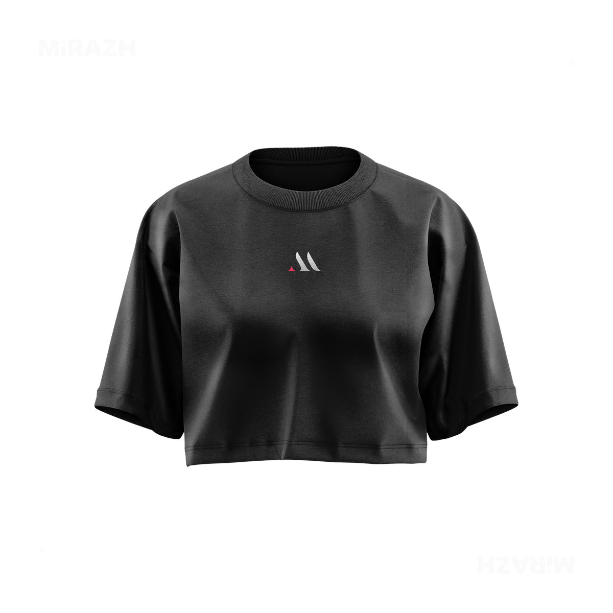 MiRAZHMark Over Sized Crop Top 01 Faded Black
