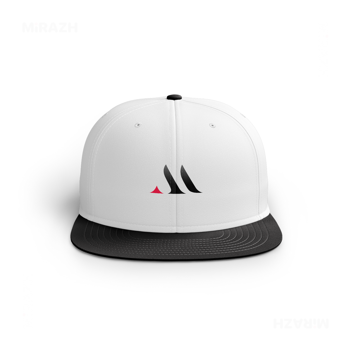 MiRAZHMark Snapback Caps 01 White Black DTF
