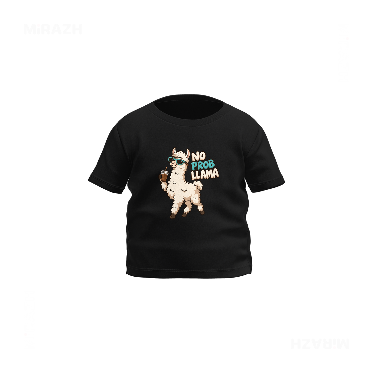 NoProbLlama Baby T Shirt 01 Black