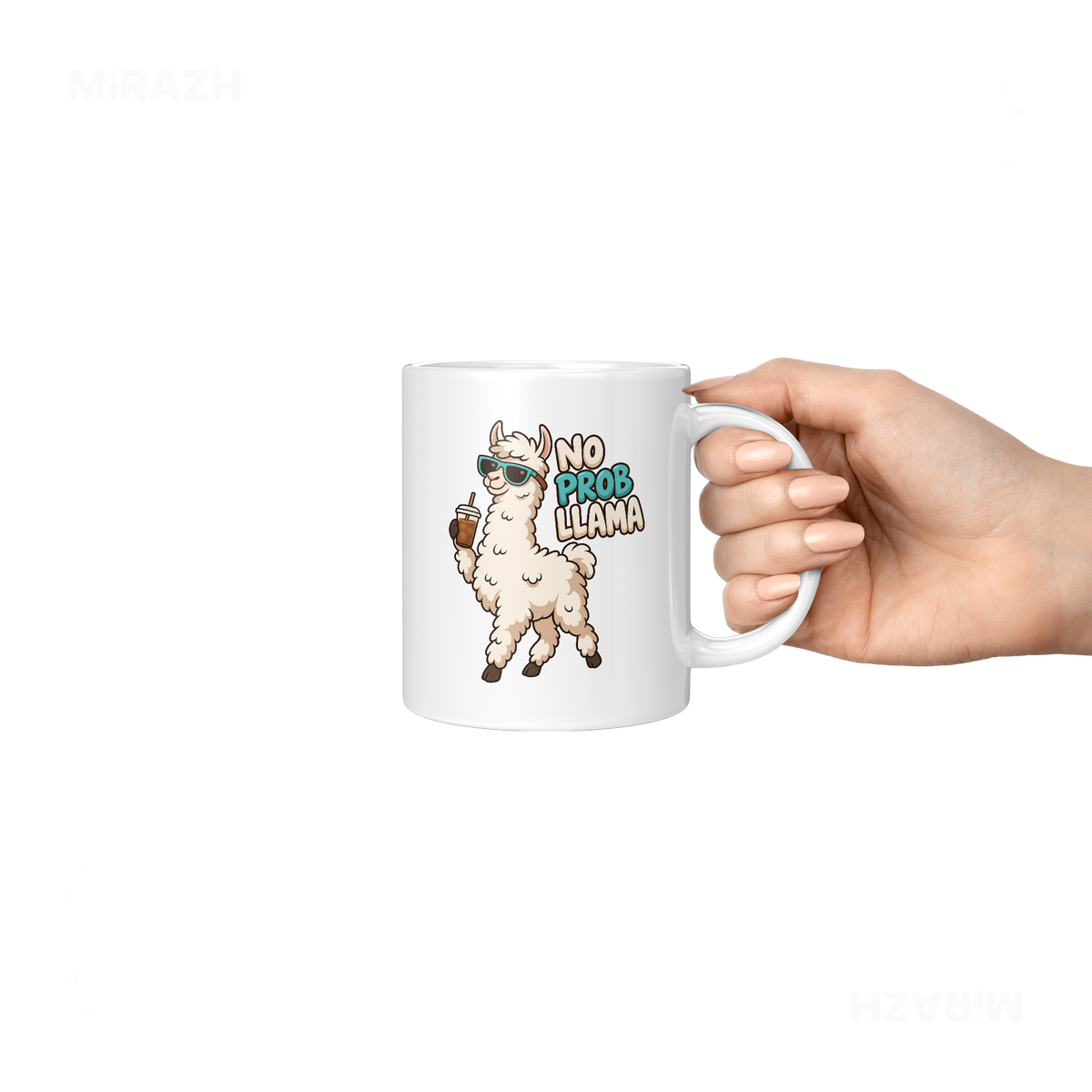 NoProbLlama Ceramic Mug 06 White