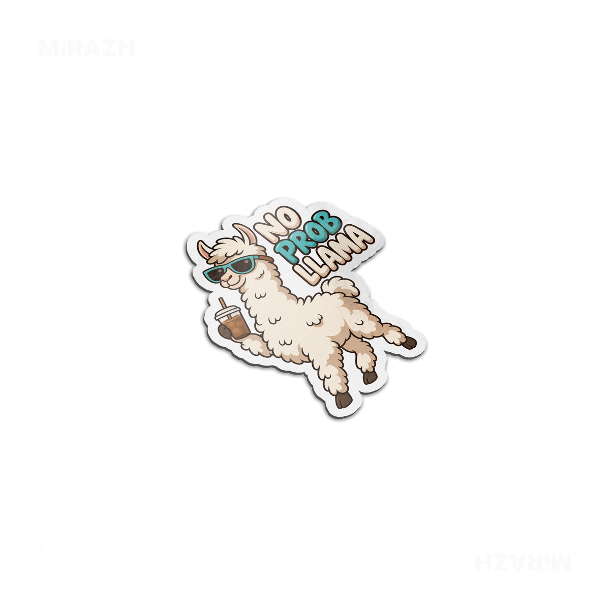 NoProbLlama Die Cut Magnet 03