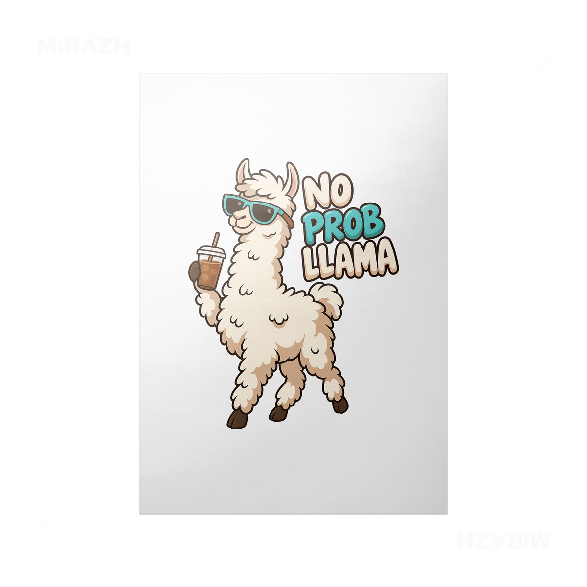 NoProbLlama Frameless Poster 01 Semi Glossy