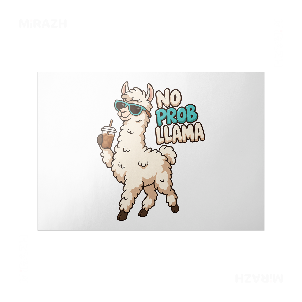 NoProbLlama Frameless Poster 03 Semi Glossy