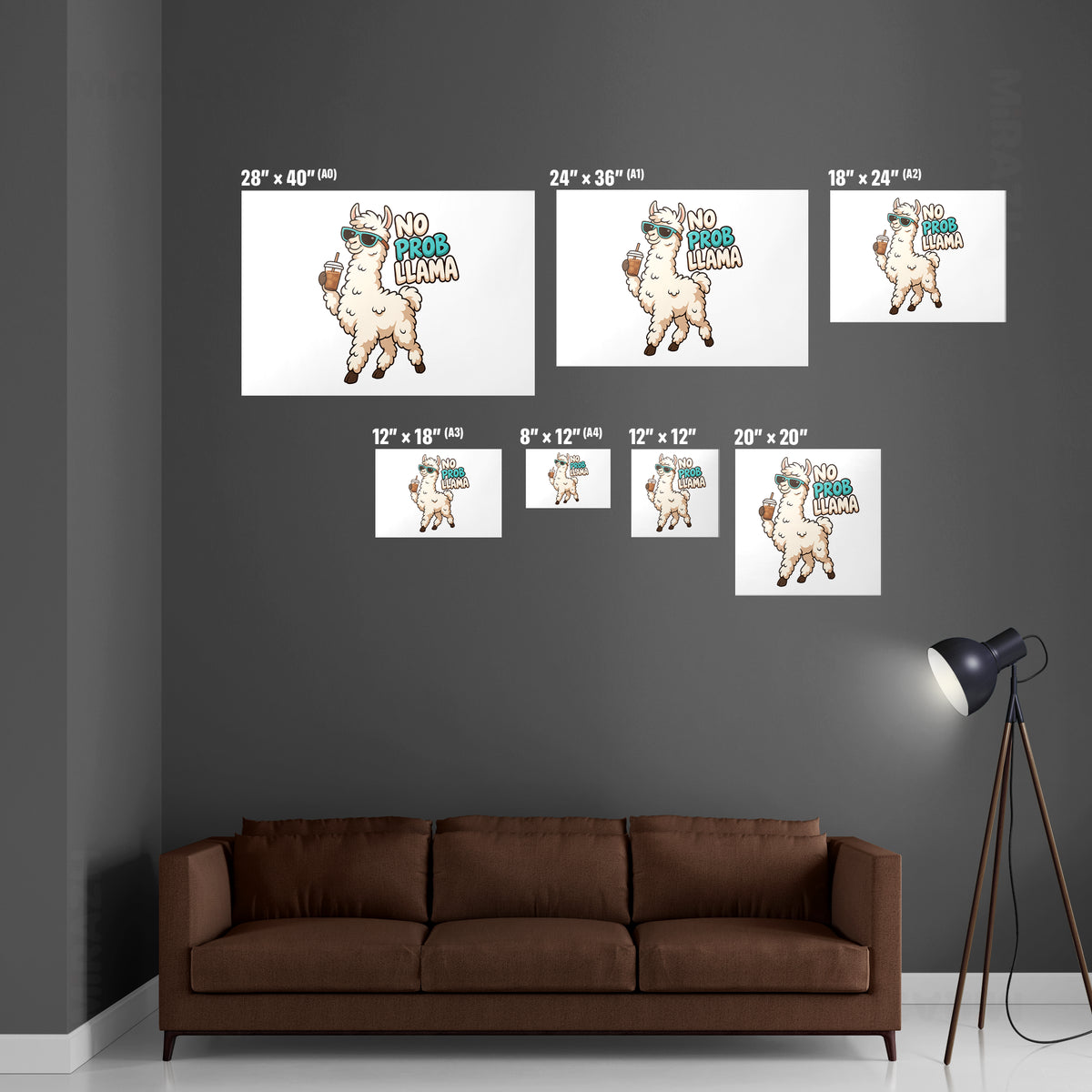 NoProbLlama Frameless Poster 06 Matte