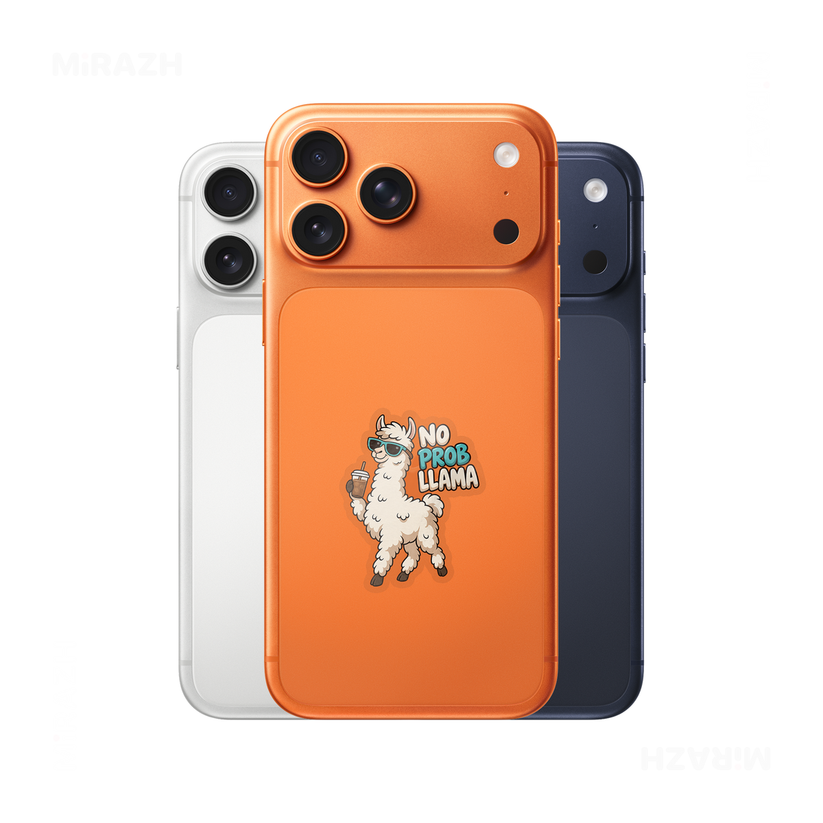 NoProbLlama Kiss Cut Sticker 04 Clear