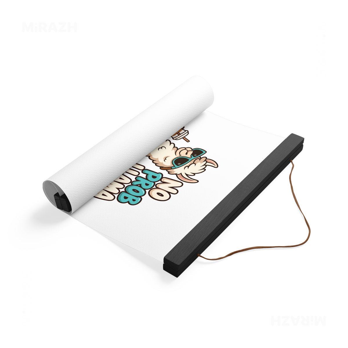 NoProbLlama Magnetic Hanger Poster 04 Black Wood
