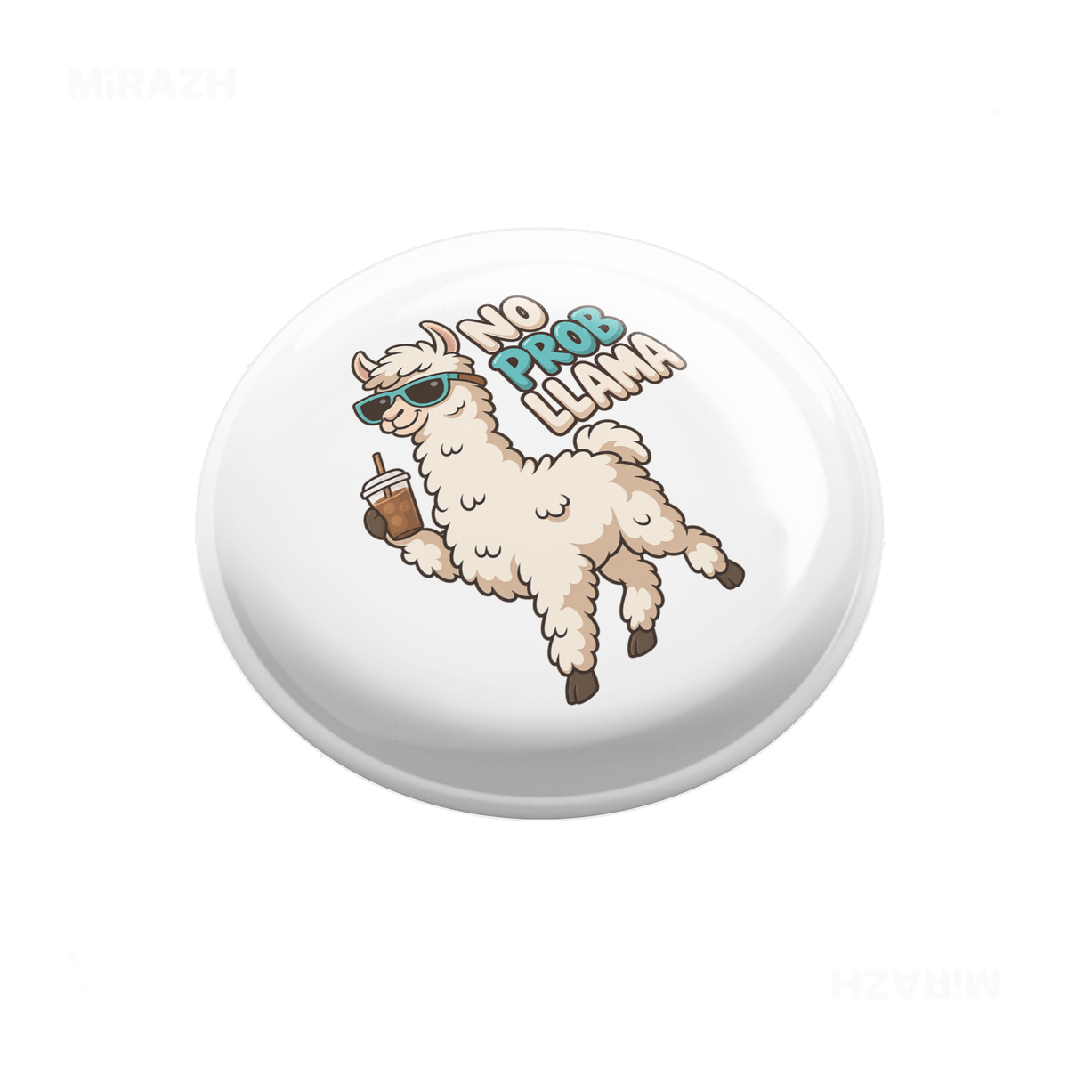NoProbLlama Pin Buttons 03 Round