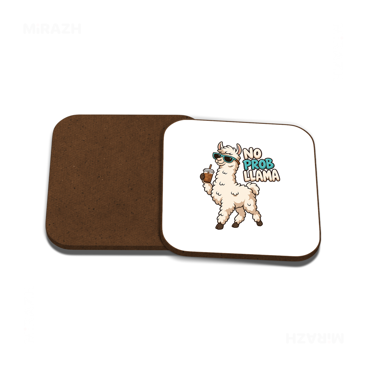 NoProbLlama Semi Glossy Coaster 05