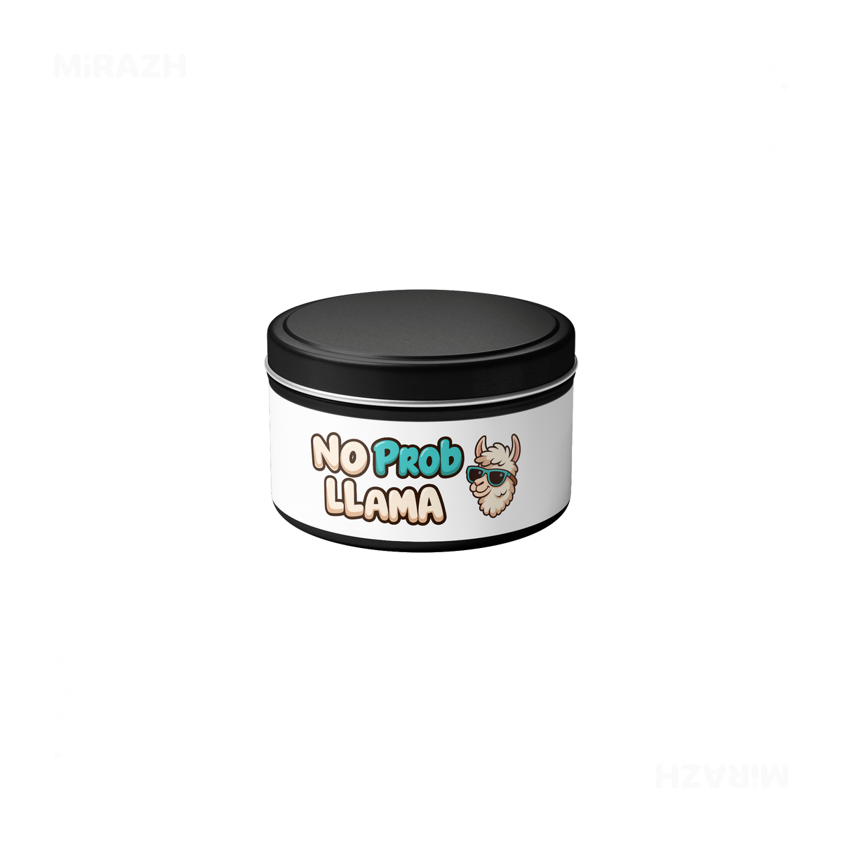 NoProbLlama Tin Candle 04 Black