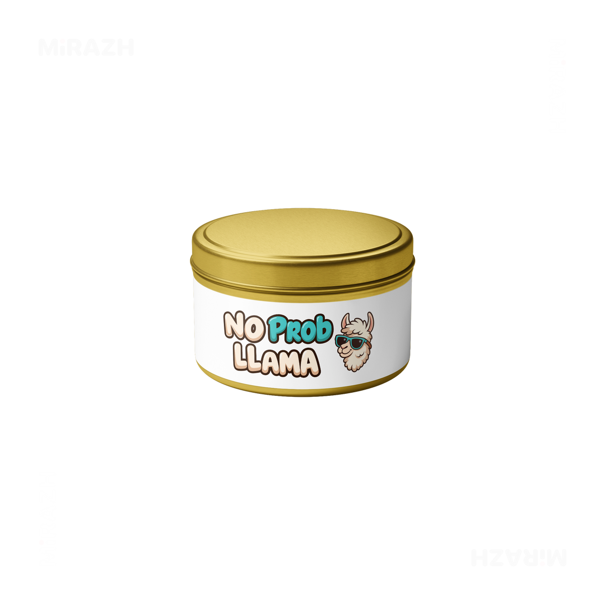 NoProbLlama Tin Candle 04 Gold