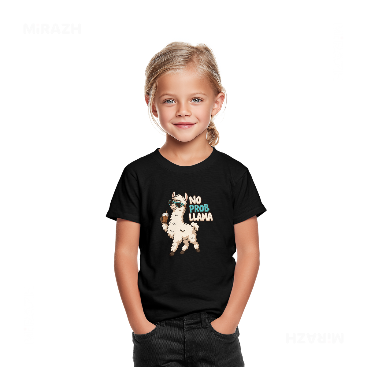 NoProbLlama Toddler T Shirt 02 Black