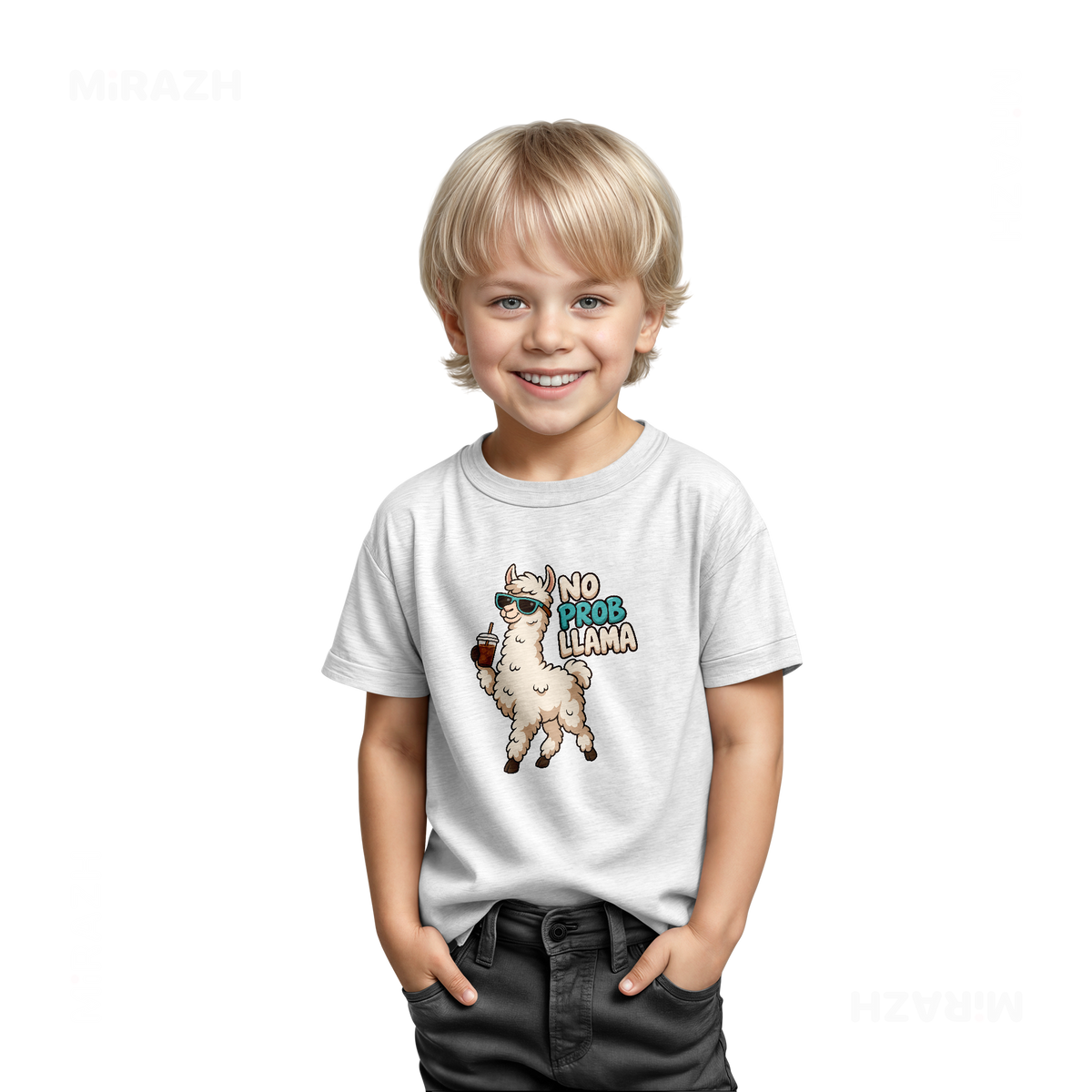 NoProbLlama Toddler T Shirt 03 White