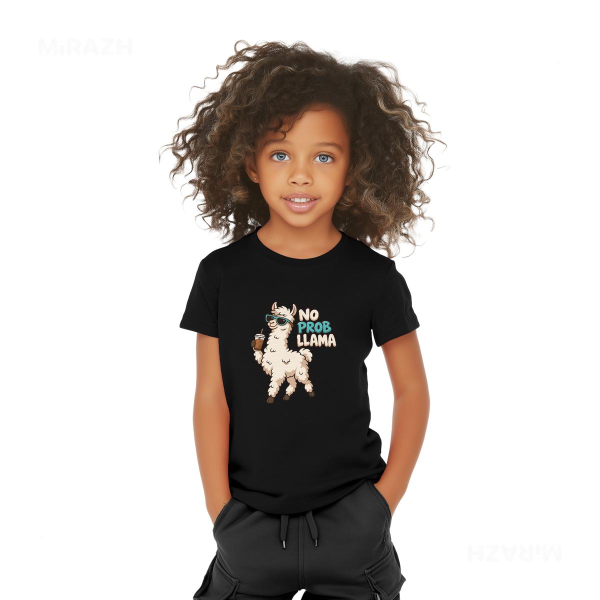 NoProbLlama Toddler T Shirt 04 Black