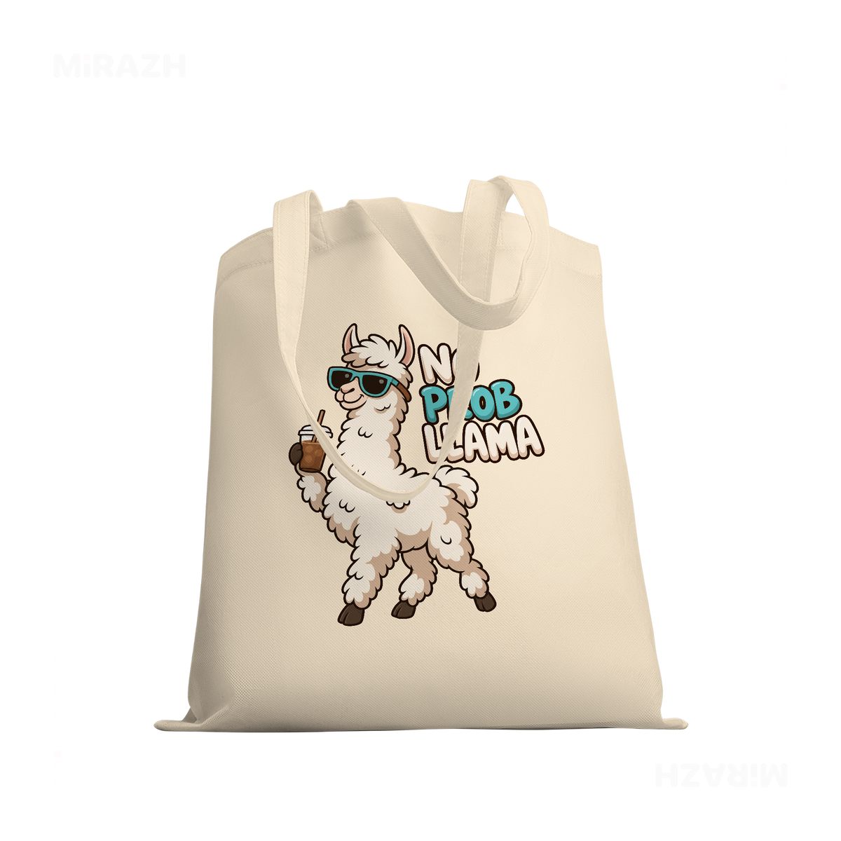 NoProbLlama Tote Bags 03 Natural