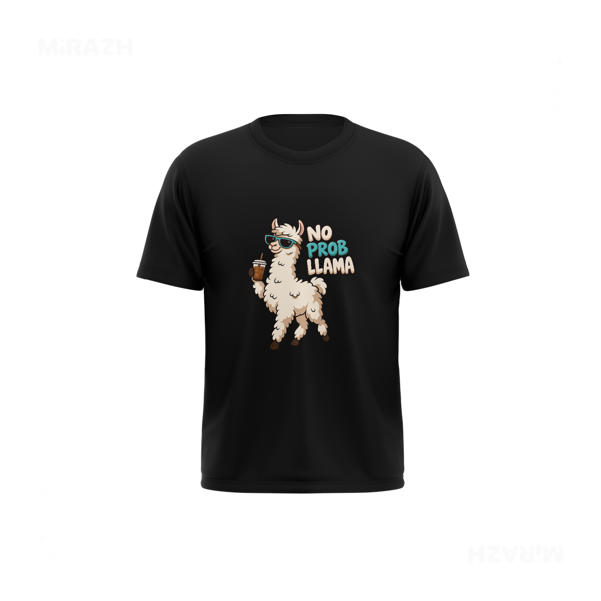 NoProbLlama Youth T Shirt 01 Black