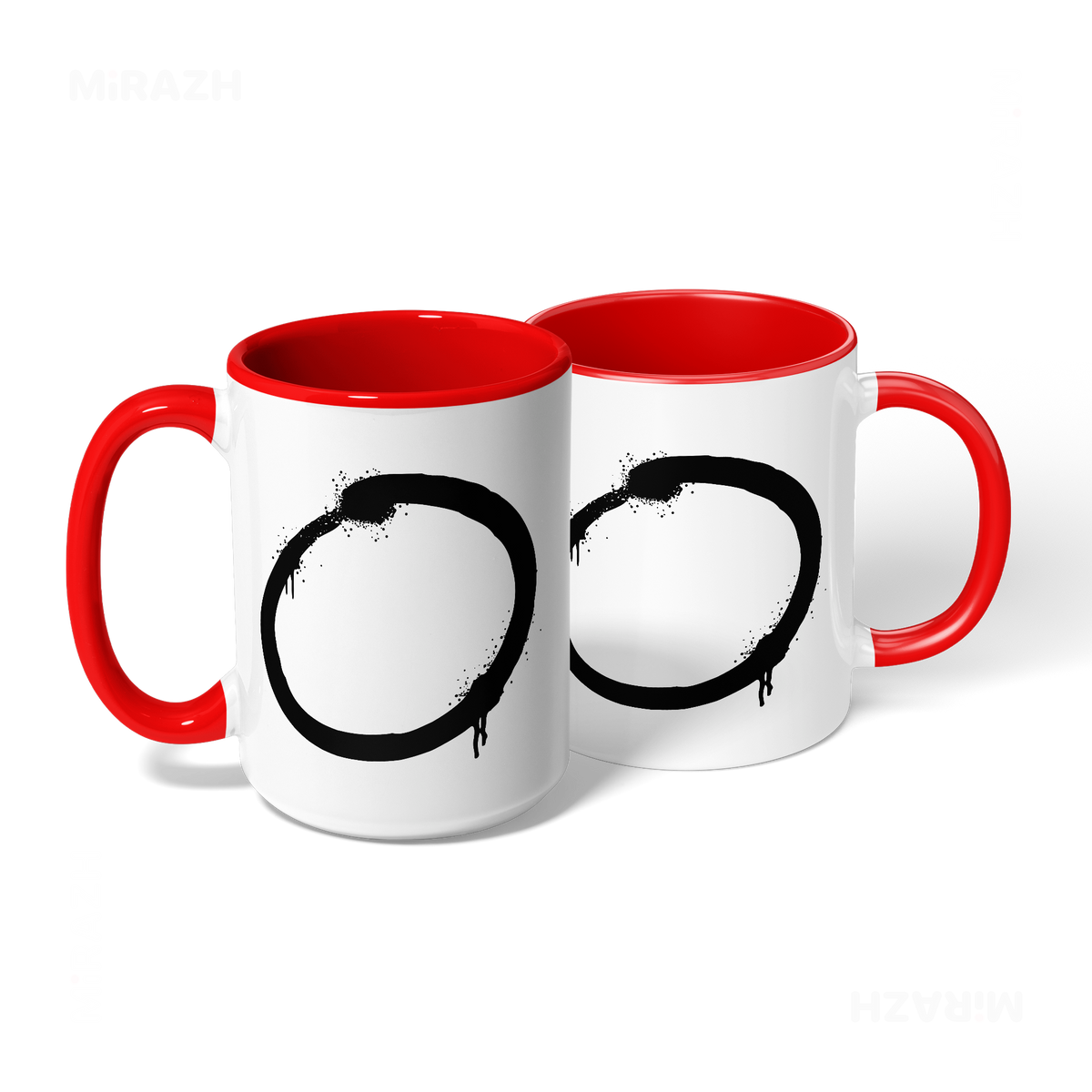 OpenCircle Ceramic Mug 08 White Red
