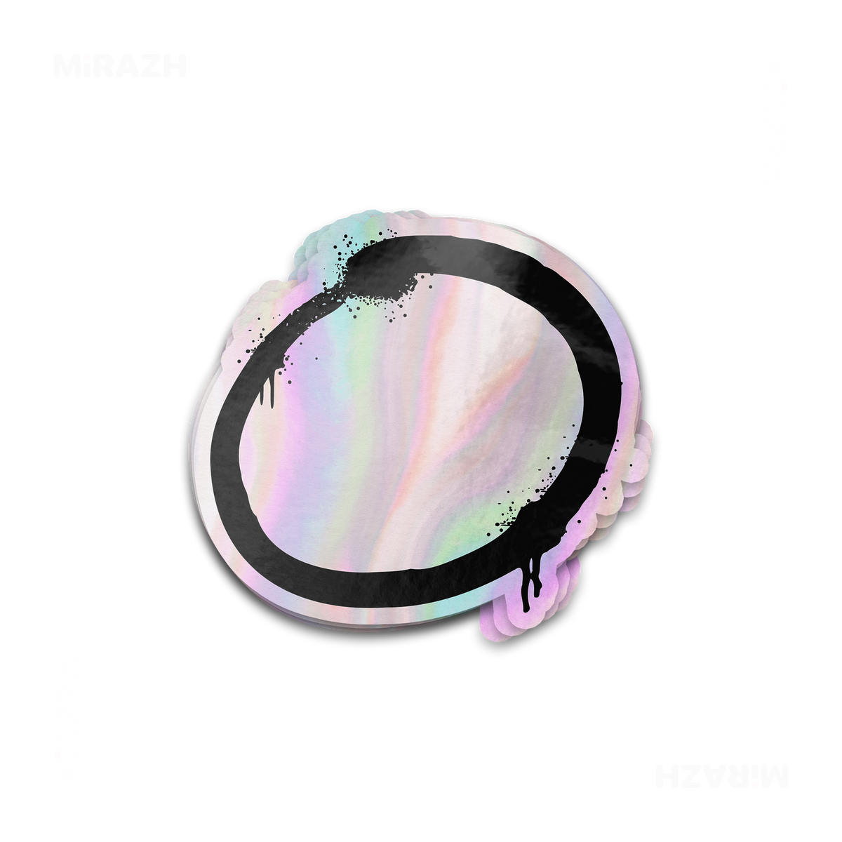 OpenCircle Die Cut Holographic Sticker 01