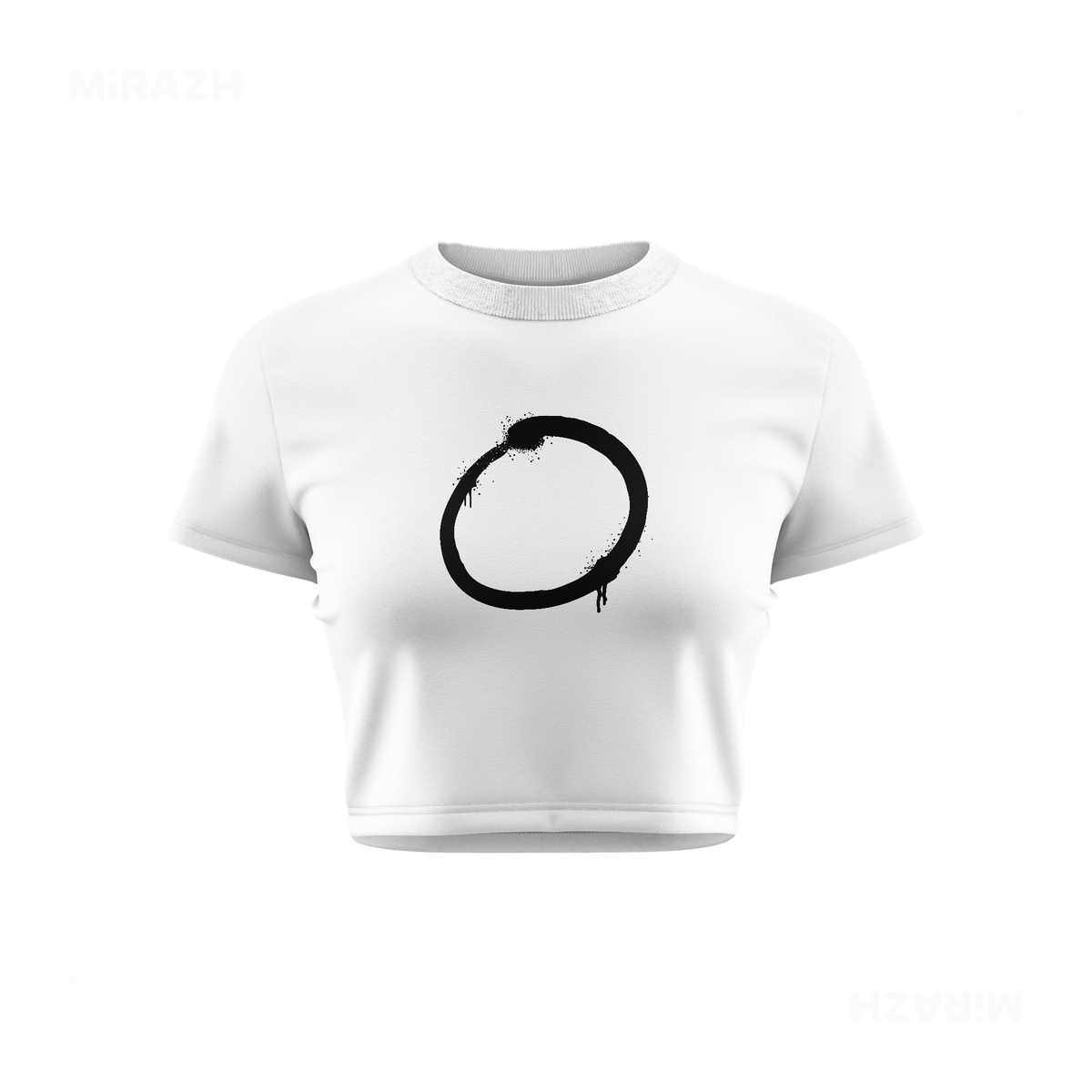 OpenCircle Fitted Crop Top 01 White