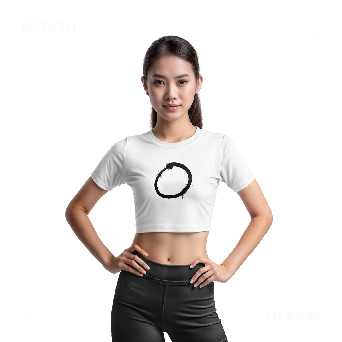 OpenCircle Fitted Crop Top 03 White