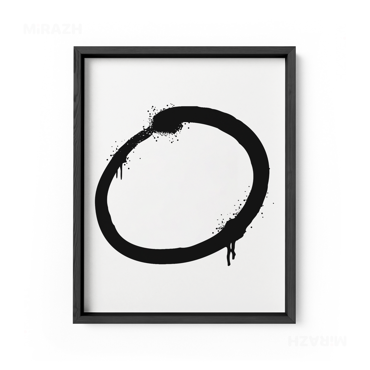 OpenCircle Framed Poster 01 Black Wood
