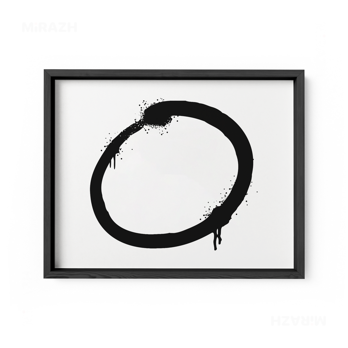 OpenCircle Framed Poster 03 Black Wood