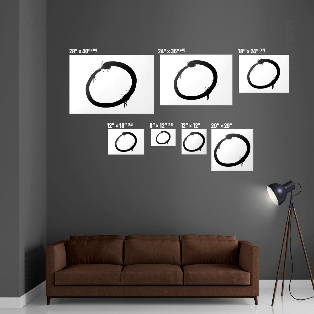 OpenCircle Framed Poster 06 Black Wood