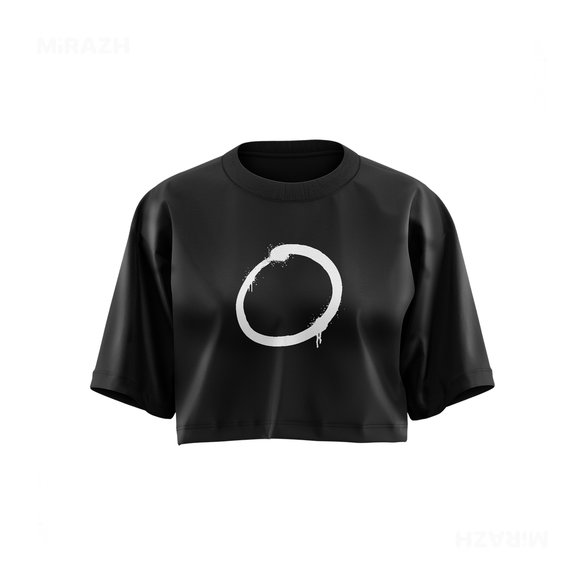 OpenCircle Over Sized Crop Top 01 Black