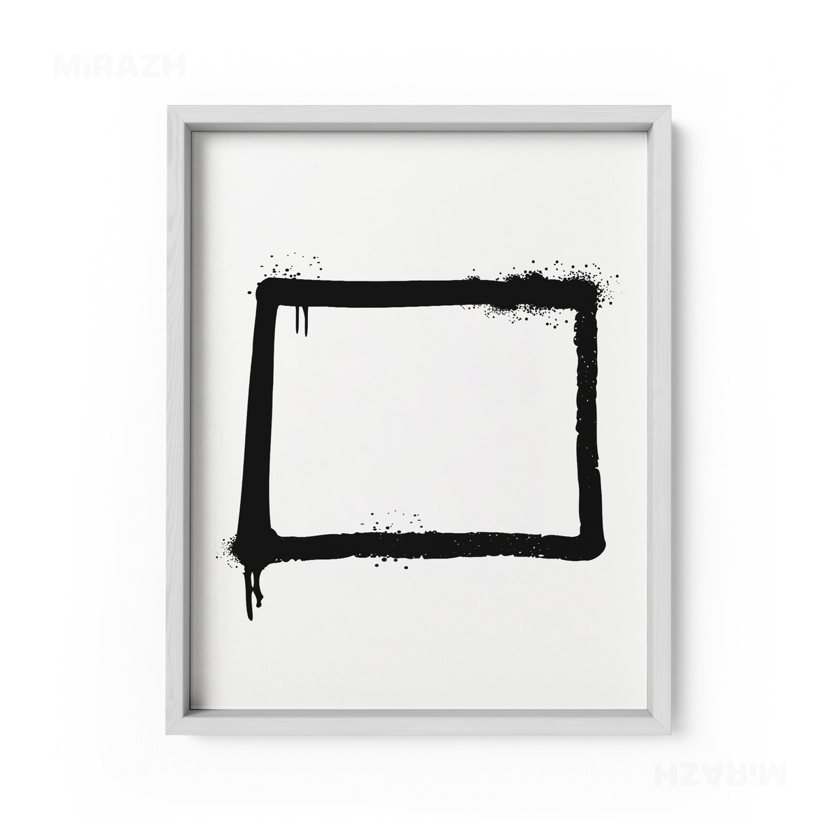 OpenSquare Framed Poster 01 White Wood