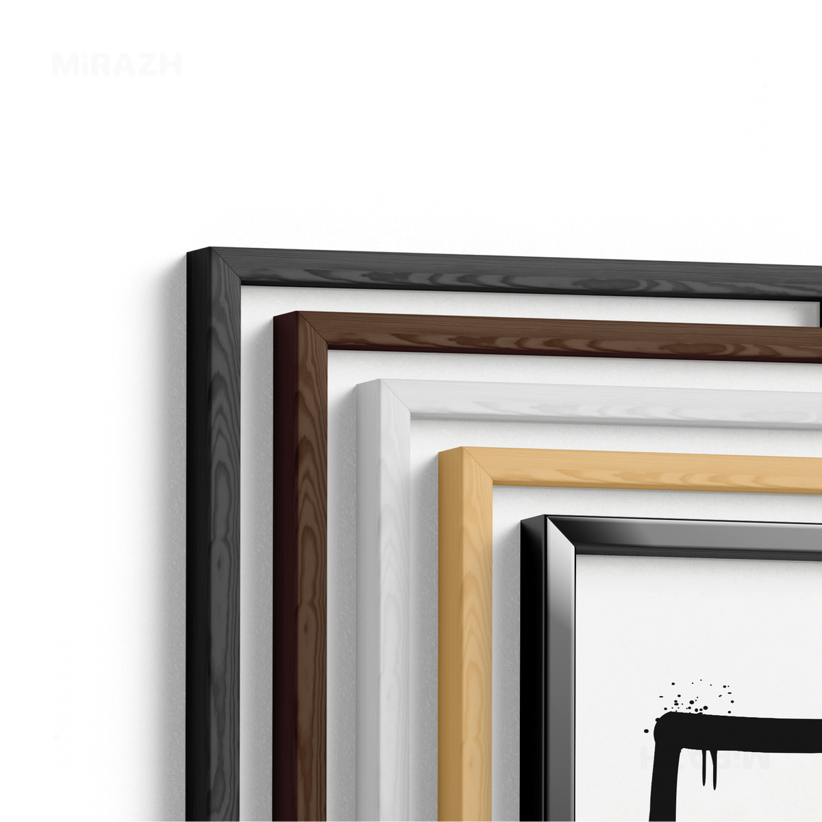 OpenSquare Framed Poster 02 Natural Wood