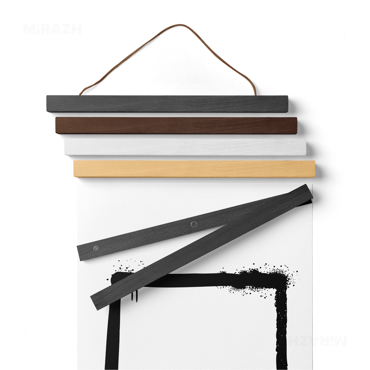 OpenSquare Magnetic Hanger Poster 02 White Wood