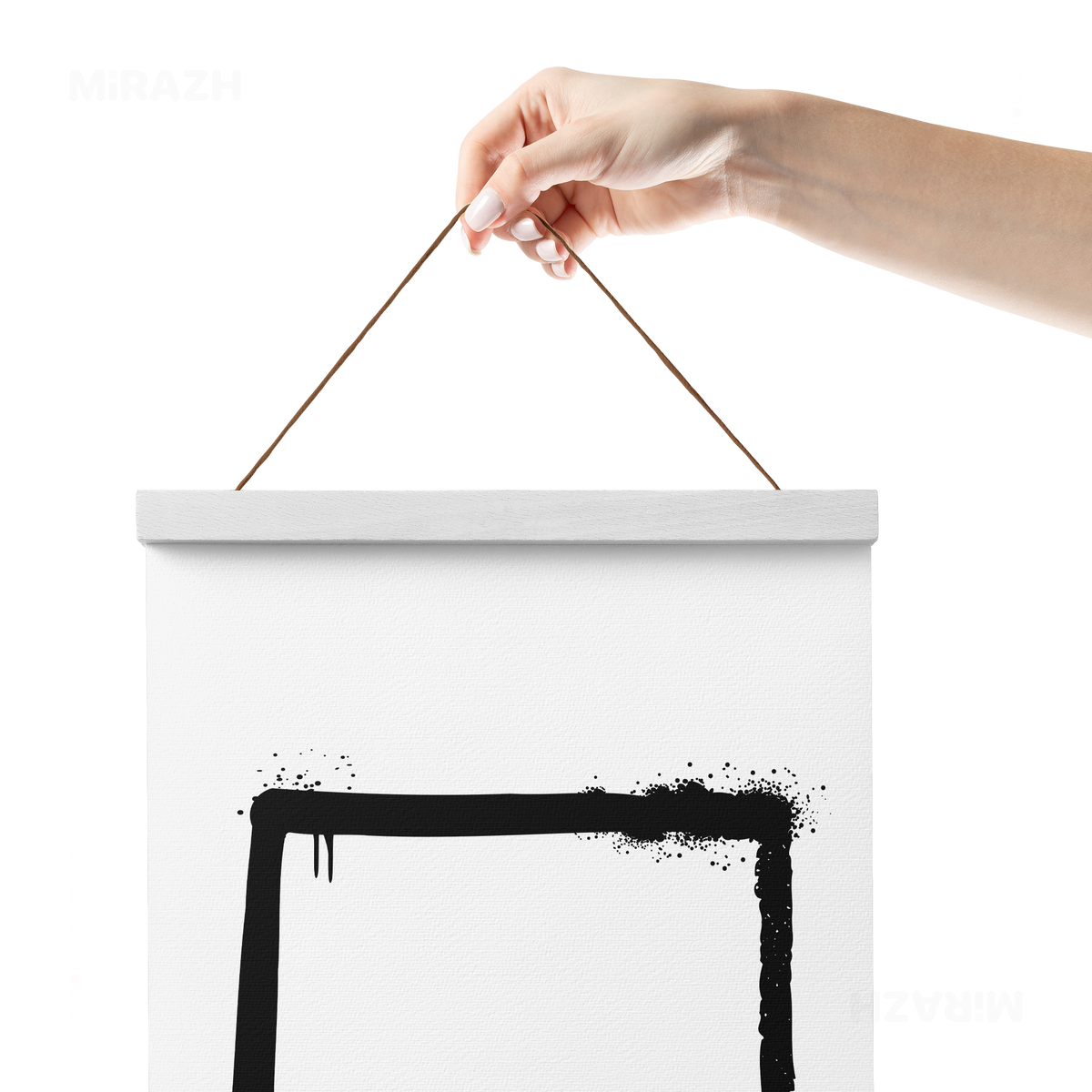 OpenSquare Magnetic Hanger Poster 05 White Wood