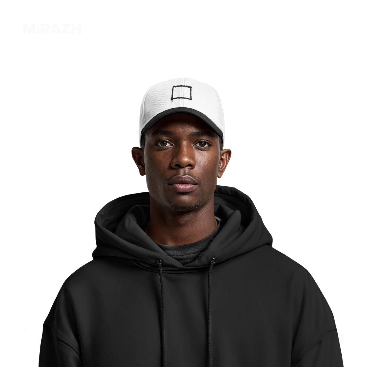 OpenSquare Snapback Caps 06 White Black DTF