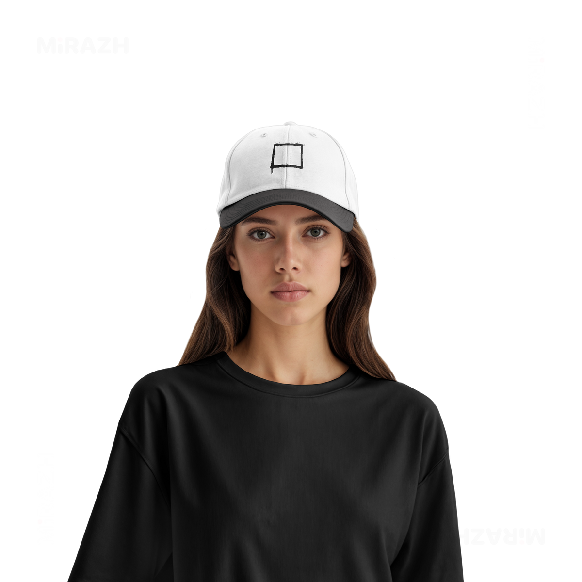 OpenSquare Snapback Caps 07 White Black DTF