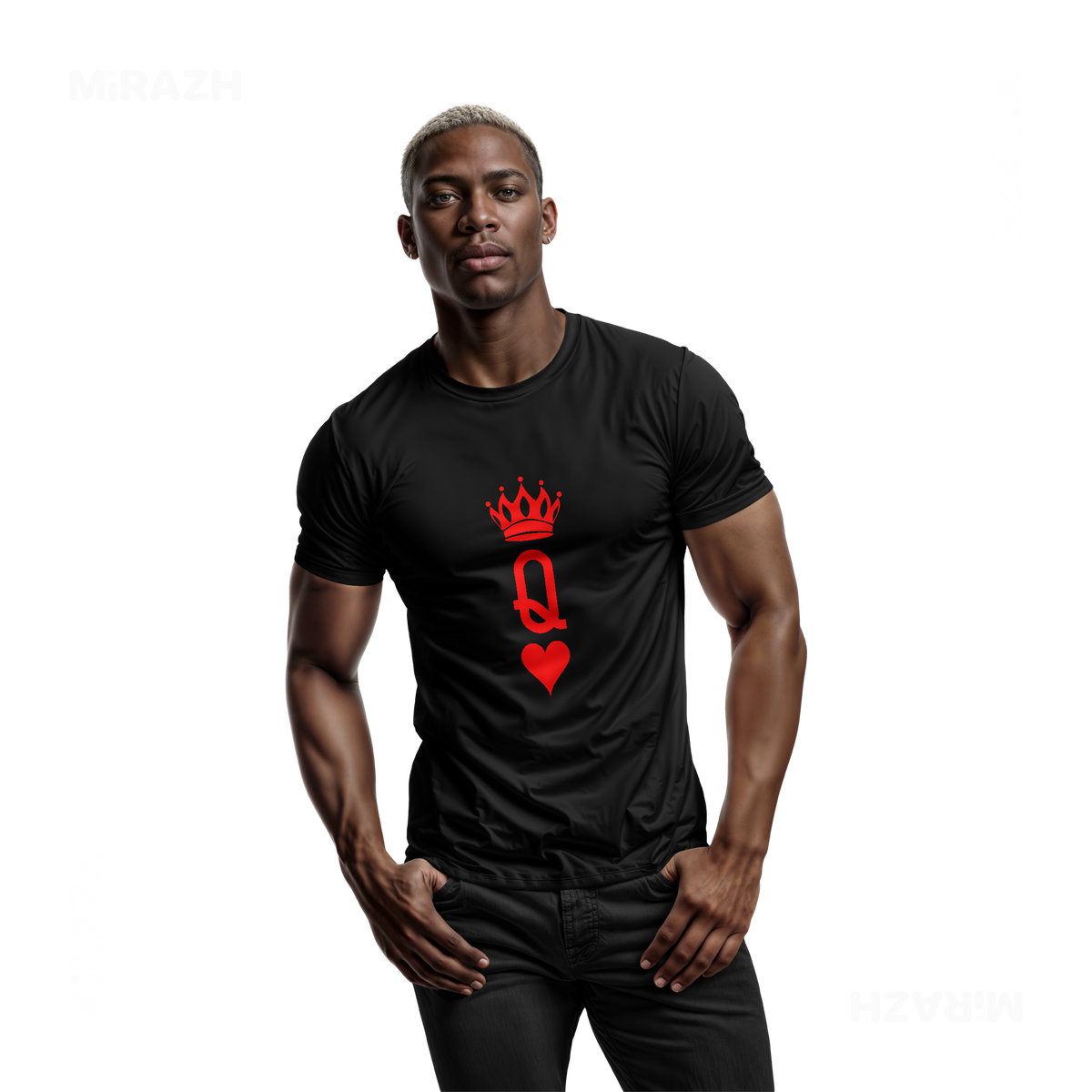 QueenOfHearts Adult T Shirt 02 Black