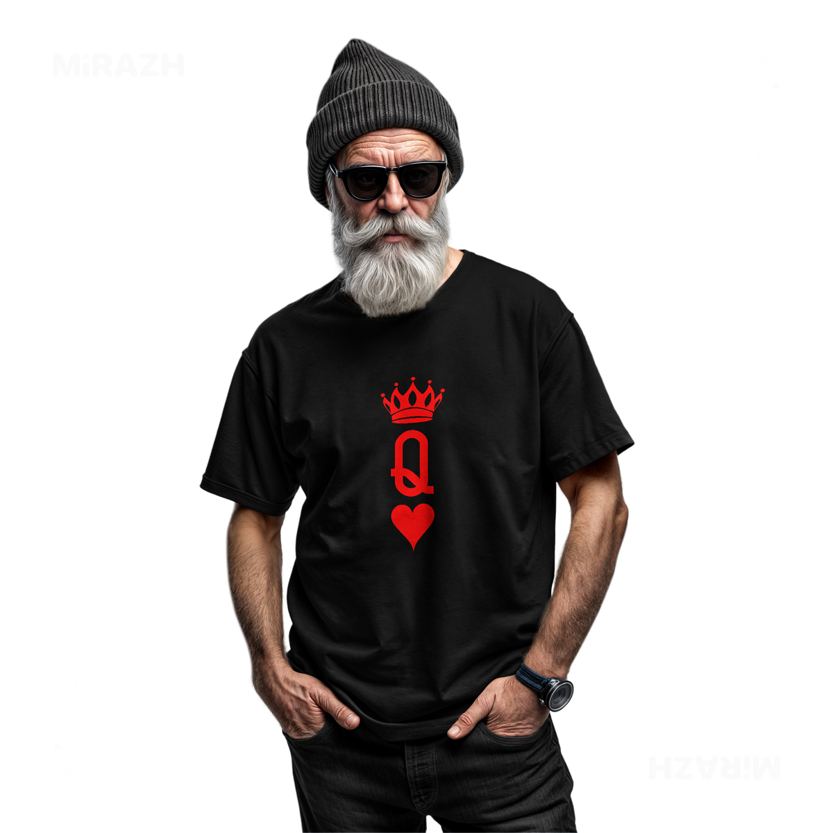QueenOfHearts Adult T Shirt 06 Black