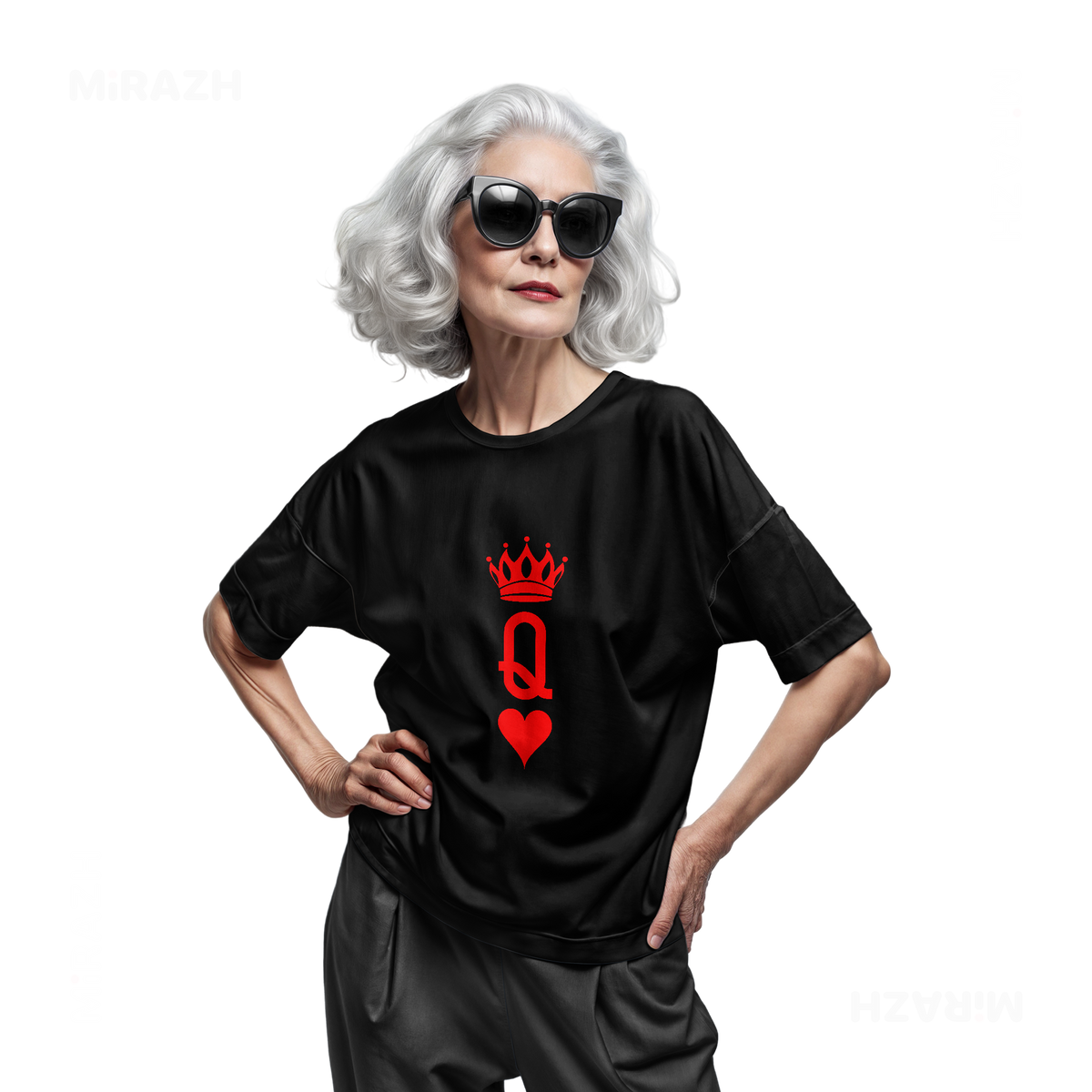 QueenOfHearts Adult T Shirt 07 Black