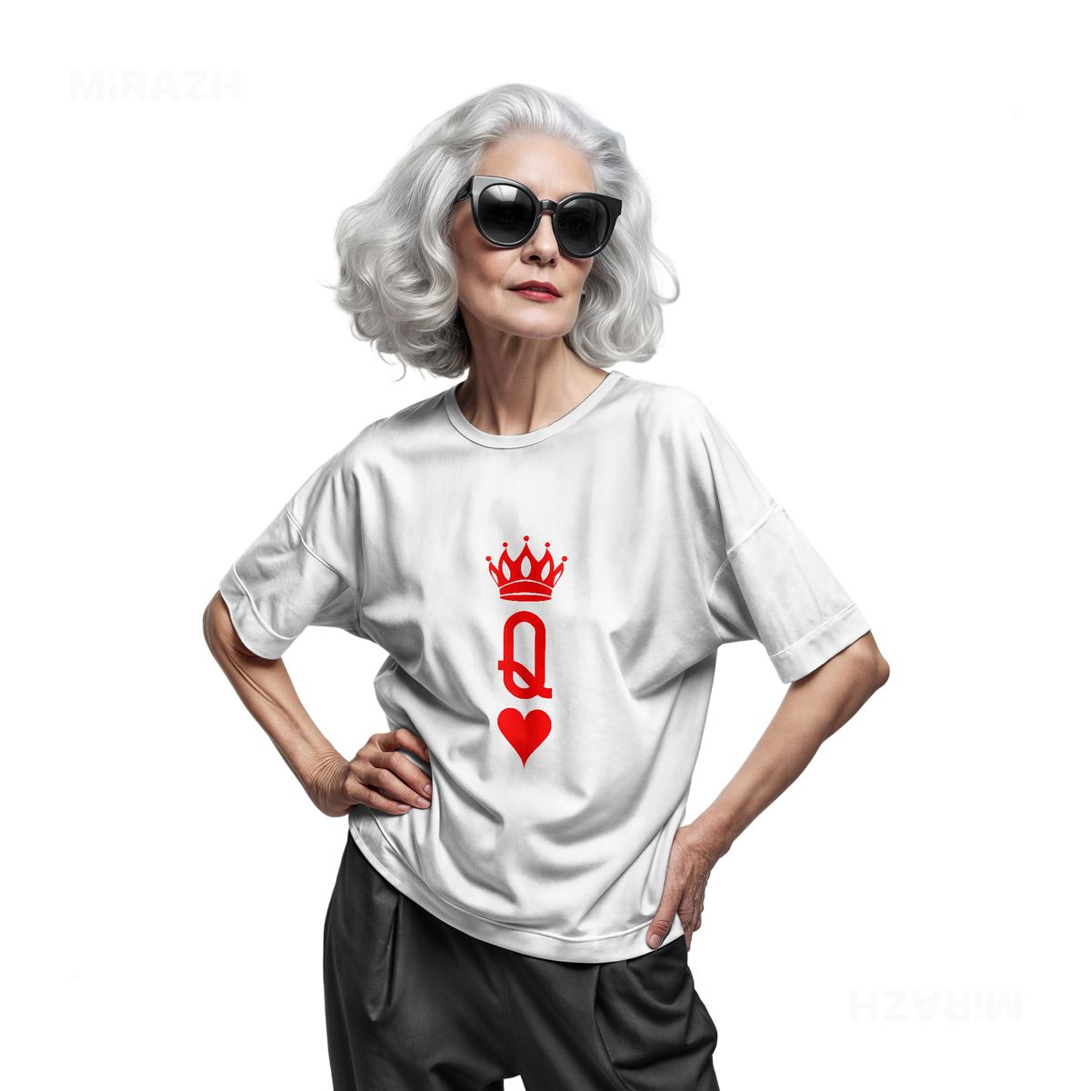 QueenOfHearts Adult T Shirt 07 White