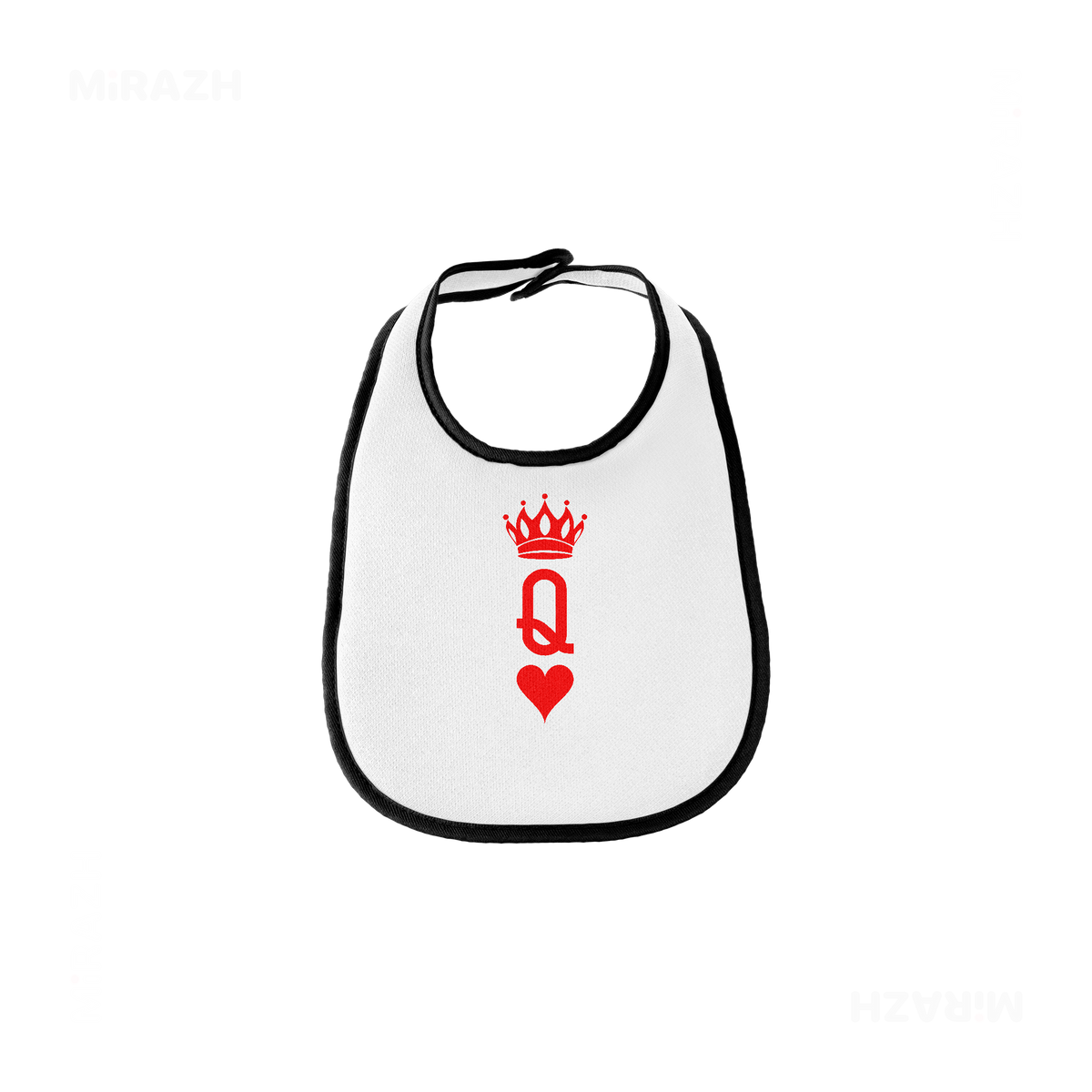 QueenOfHearts Baby Bibs 01 White Black