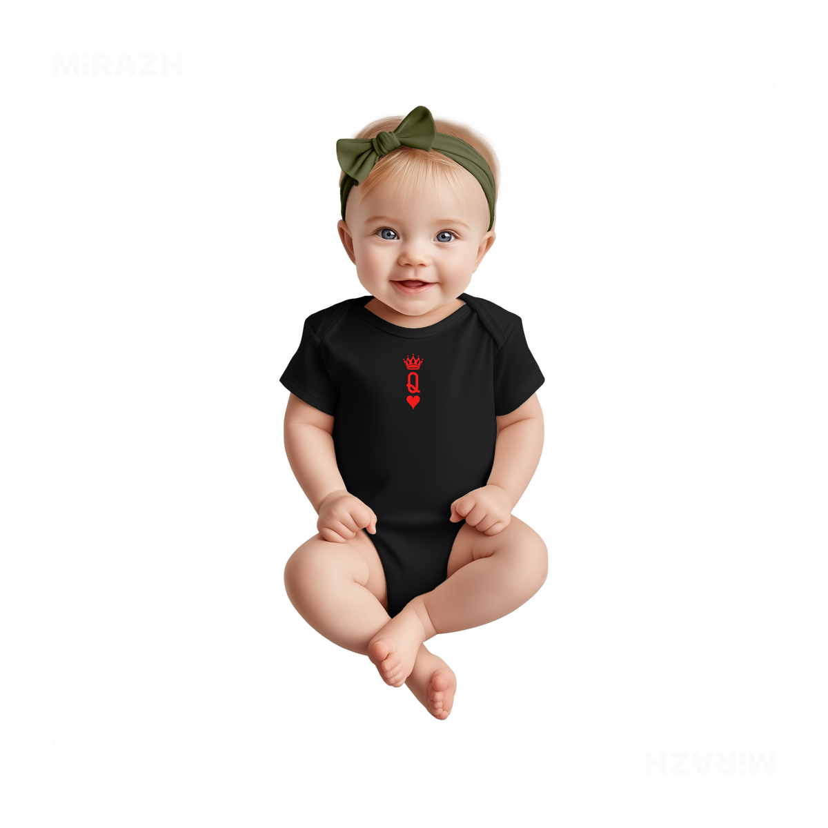 QueenOfHearts Baby Onesies 02 Black