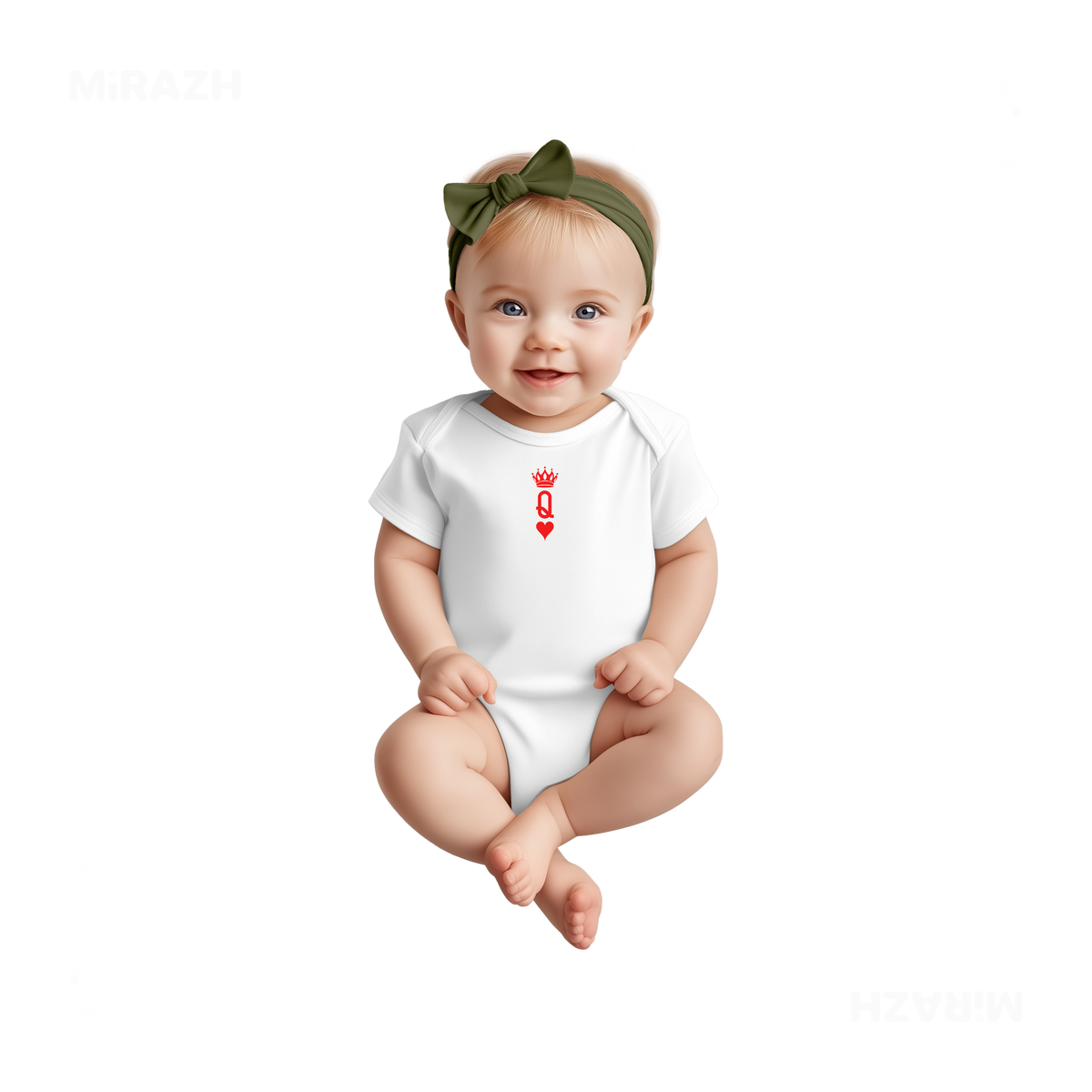 QueenOfHearts Baby Onesies 02 White